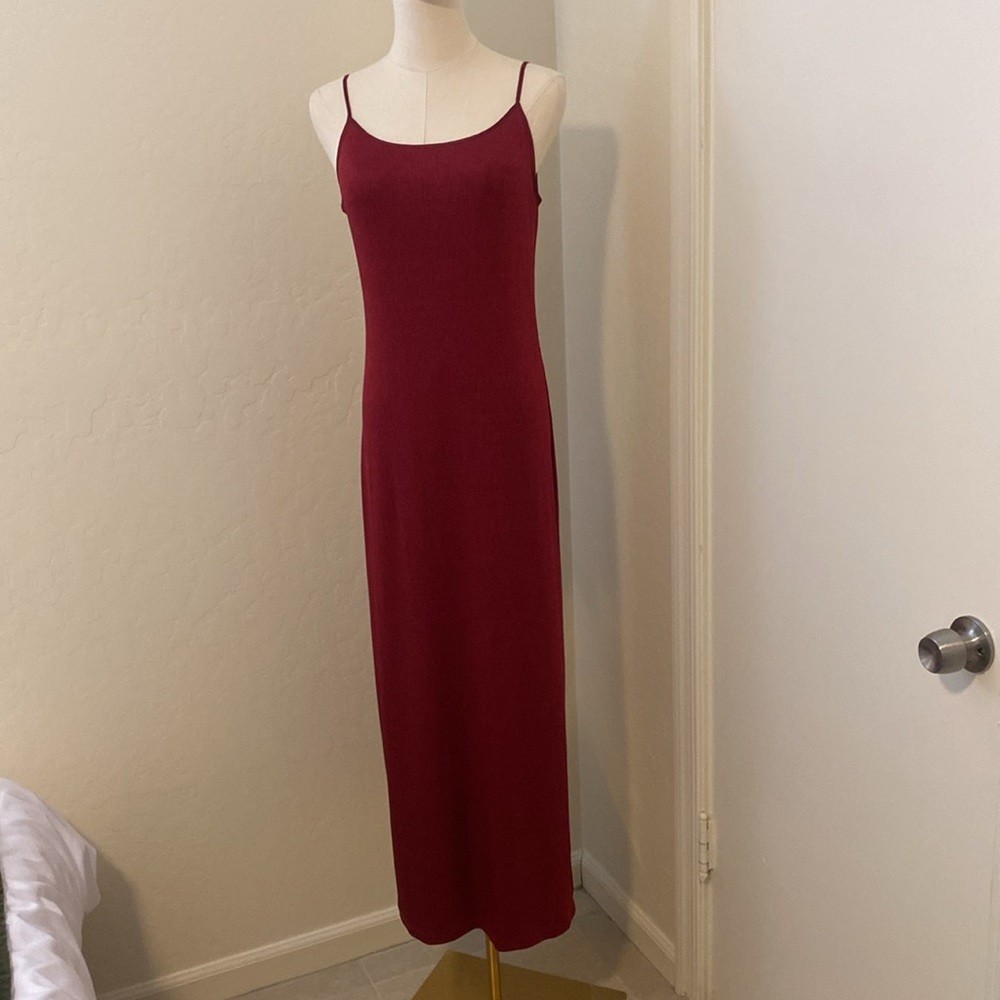 Vintage Victoria’s Secret 90s Slinky Red Maxi Dress - size M